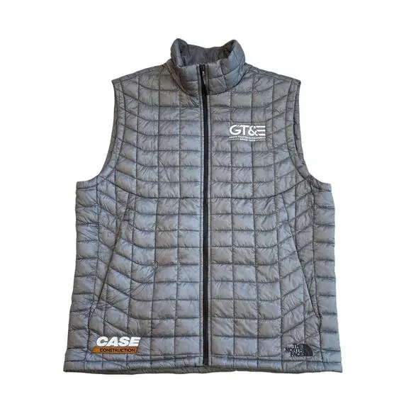 The North Face Theromball Vest Jacket Mens Large Gray Wind Blocking Lightweight