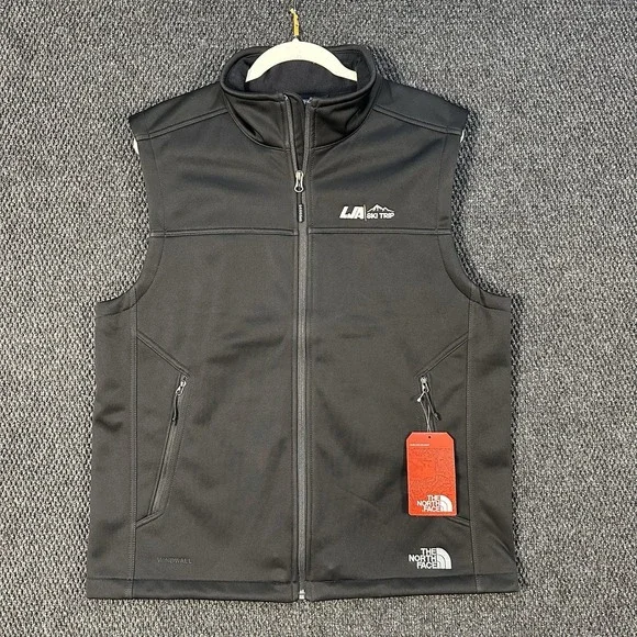 The North Face WindWall Vest Men's L NWT Black Full Zip Softshell Ski Trip