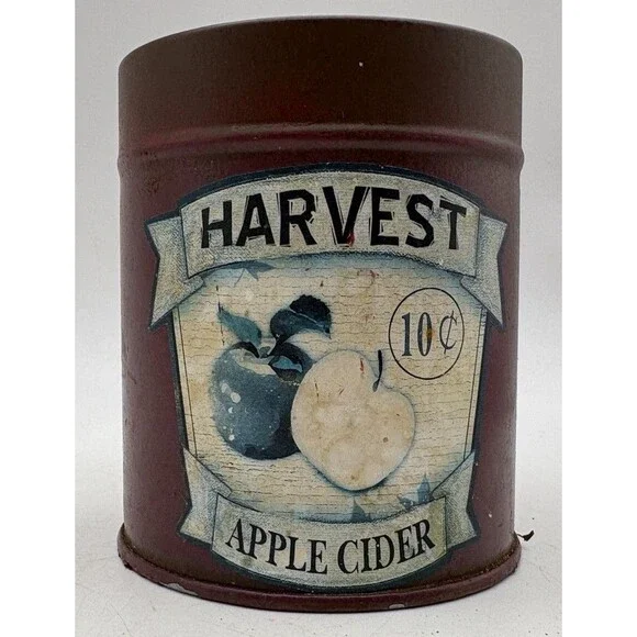 2010 Hobby Lobby Harvest Apple Cider Tin Grandmacore Cottagecore Fall Decor