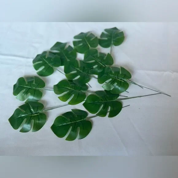 12 Faux Floral Leaves for Decor Approximately 8” long EPC