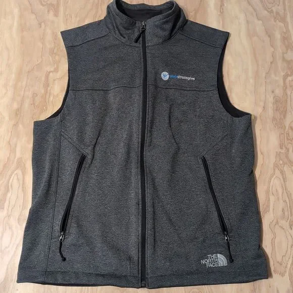 The North Face Vest Jacket Med Gray Pockets Windwall Hiking‎ Web Strategies