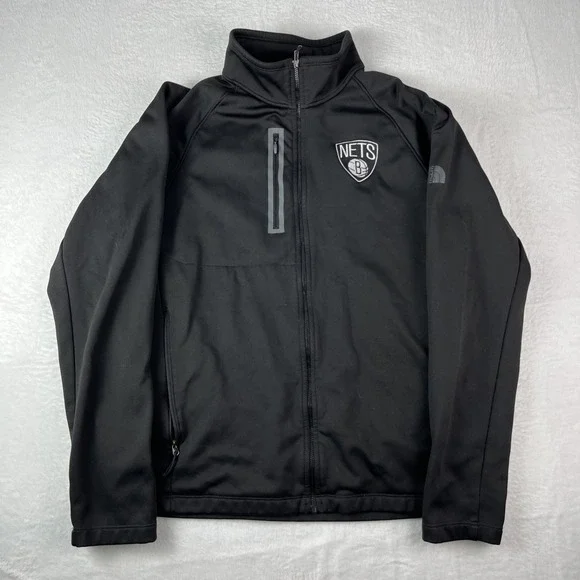 Brooklyn Nets Jacket Mens Large Black The North Face NBA Basketball Sports