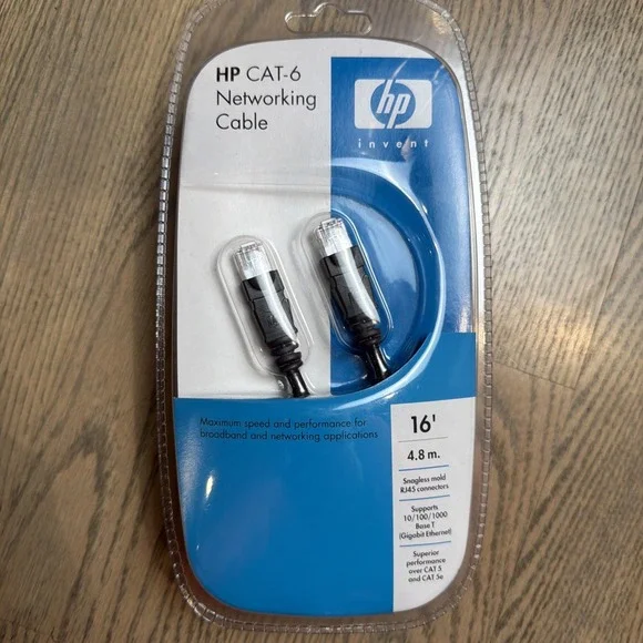 New HP 16 Ft‎ Cat6 RJ45 Ethernet Patch Cable Network Printer Lexmark Ricoh Canon