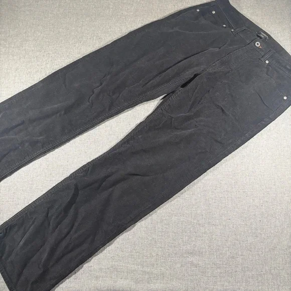 Banana Republic Corduroy Pants Mens 34/32 Black Straight Fit Cotton 5-Pocket