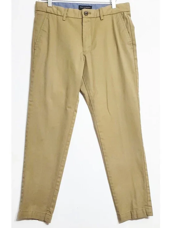 Banana Republic sz 32x30 Mason straight chino pants green stretch preppy casual