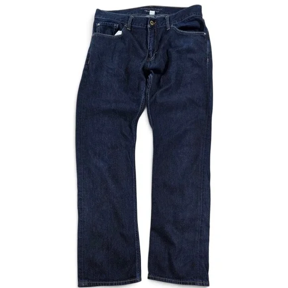 Banana Republic Vintage Straight Leg Jeans Dark Wash 32 x 30 Mens Denim Classic