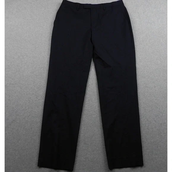 Banana Republic Dress Pants Mens 32x32 Standard Fit Super 120s Italian Wool Navy