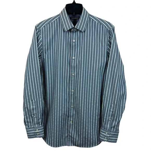 Banana Republic Men's Non‎ Iron Tailored Slim Fit Stripe Dress Shirt Size Medium