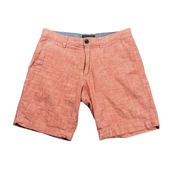 Banana Republic Men's 30x8 Dune‎ Red Cotton Chambray Shorts 794536 Summer