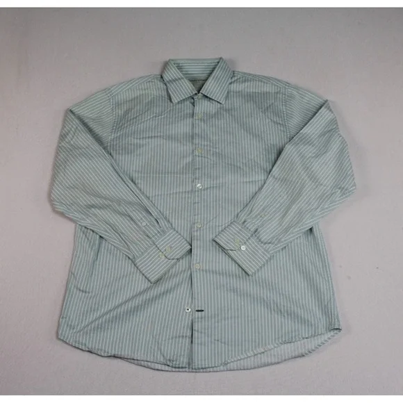 Banana Republic Men White Casual Button Down Shirt Long Sleeve Collared Large