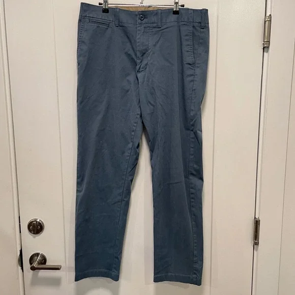 Banana Republic Mens Slim Fit Chino Pants Blue Grey 34x32 Casual Trousers