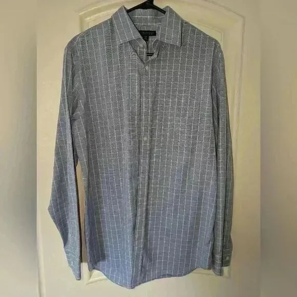 Banana Republic Non-Iron Classic Fit Plaid Button-Down Shirt - Size M