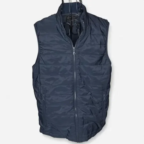 Banana Republic Men’s Quilted Puffer Vest - Navy Blue - Size Small