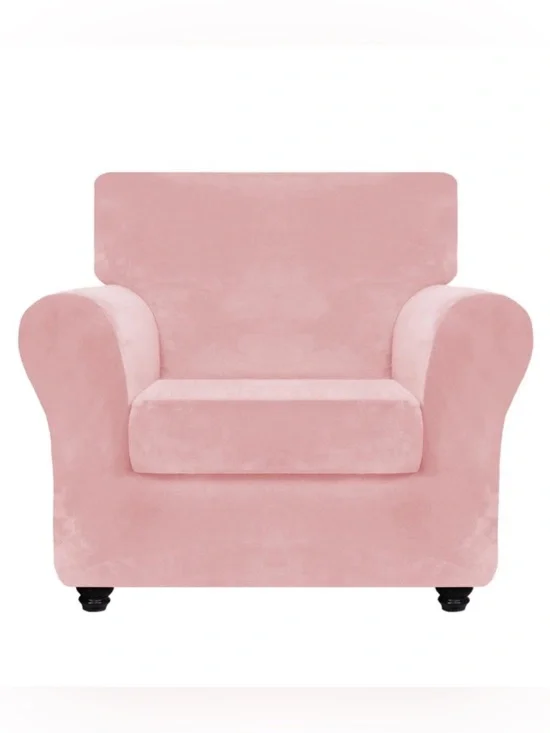 VELVET Chair Slipcover Pet-Friendly Size Small (30-47”) ROSE