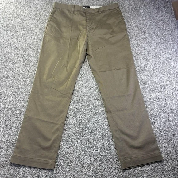 Banana Republic Aiden Chino Pants Mens 33x30 Beige Regular Fit Stretch Casual