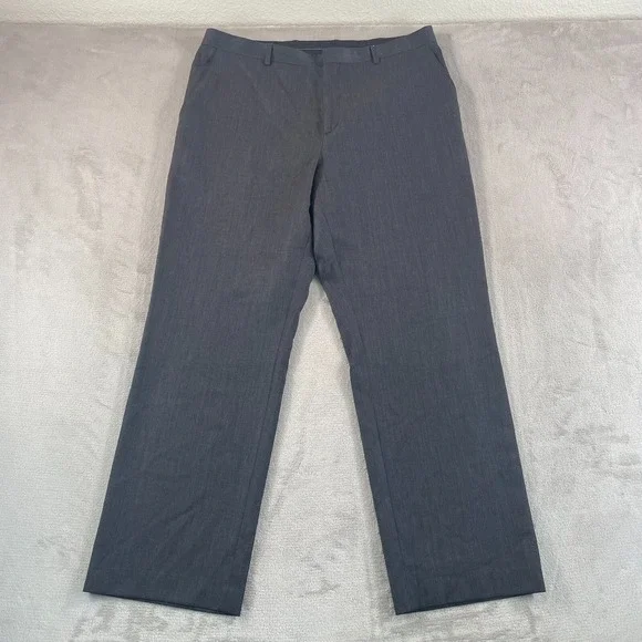 Banana Republic‎ Dress Pants Men 38x32 Grey 100% Wool Tailored Fit Straight Leg