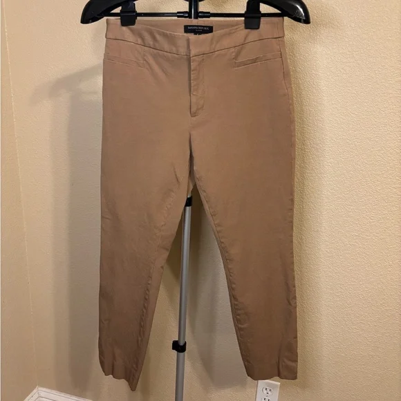 Banana Republic Sloan Tan Ankle Pants Size 4 Stretch Work‎ Career