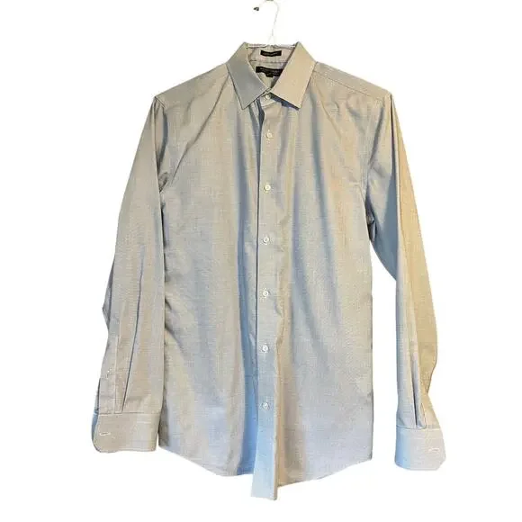 Banana Republic Grant Slim Fit Gray Button Down Shirt Size Medium