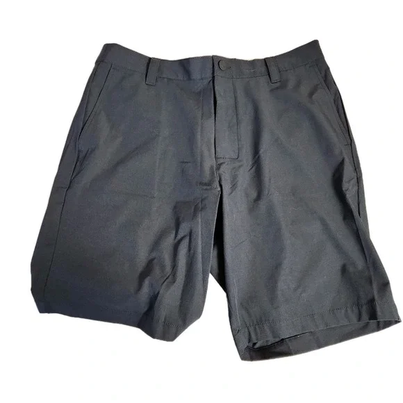 NWT Banana Republic Mens Black Comfort Flat Front Shorts Sz‎ 36 Chino Shorts NEW