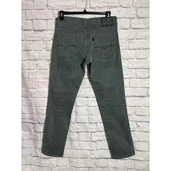Levi's 511 Slim Fit Grey Stretch Jeans Mens SIZE 33x32 Five Pocket Denim