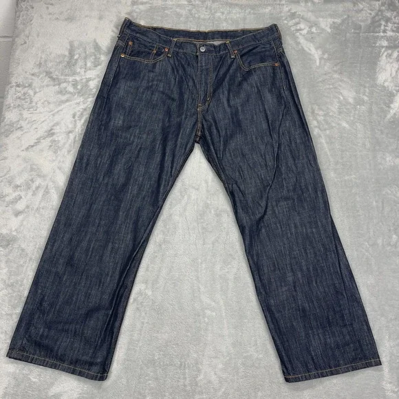 Levi's Jeans Mens 38x30 (38x28) Blue Denim Dark Wash 569 Loose Fit Straight Leg