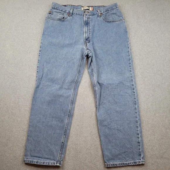 Levi's 550 Relaxed Fit Jeans‎ Mens 38x30 Light Wash Blue Denim 100% Cotton Y2K