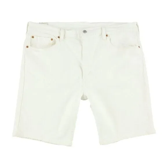 Levi's Mens 412 Slim Casual Denim Shorts, White, 30, DM