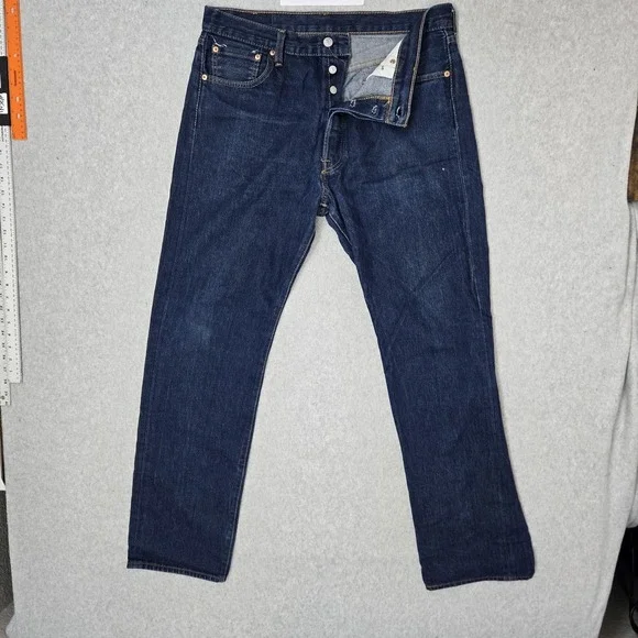Levi's 501 Men Jeans 36X36 Blue Denim Original Fit Straight Leg‎ 32