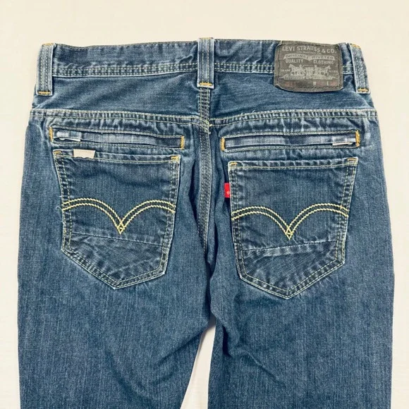 Levi's 511 Mens Skinny Fit Dark Wash Denim Jeans 32x30 Zipper‎ Rear Pockets