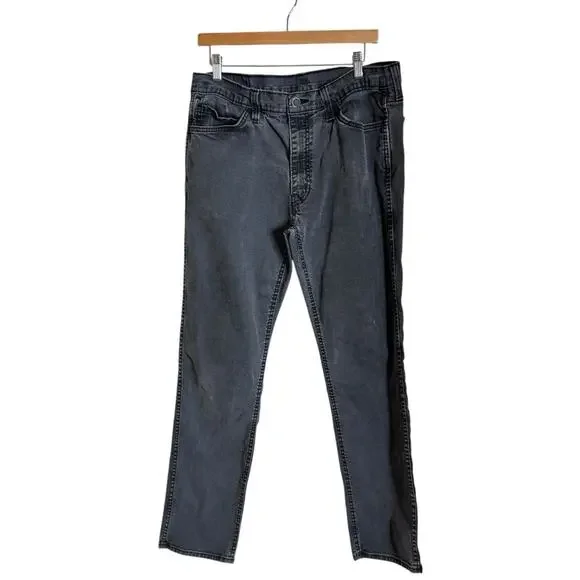 Levis 541 Athletic Taper Fit Jeans Denim Pants Mens Size‎ 36 Washed Black Faded