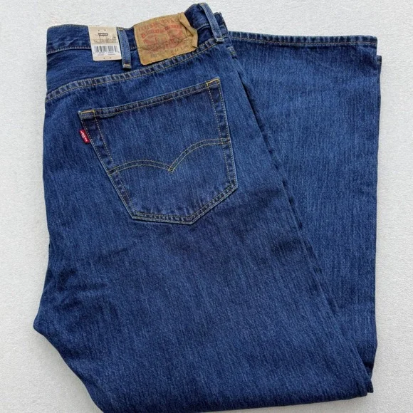Levi's 501 Original Jeans Mens 44x30 Blue Straight Leg Button Fly Denim
