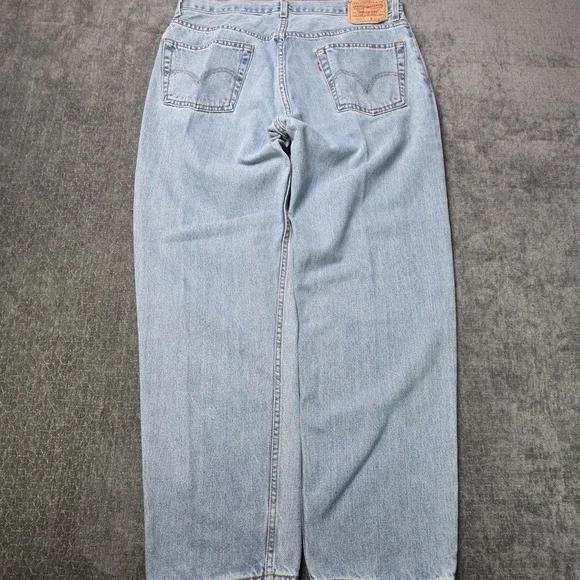 Vtg Y2K Levis 550 Jeans Mens 36x32 Fit 33x31 Relaxed Light Wash Skater Hip Hop