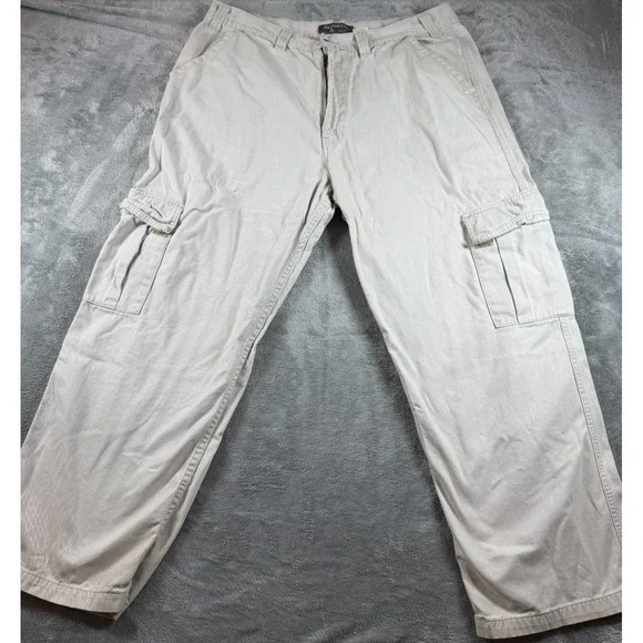 Vtg Levi's Silvertab Cargo Pants Beige Tan Baggy Y2K‎ W40 L30