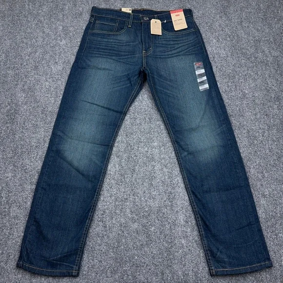NEW Levi's 502 Taper Jeans Men's 31x30 Blue Medium Wash Stretch Denim Fade