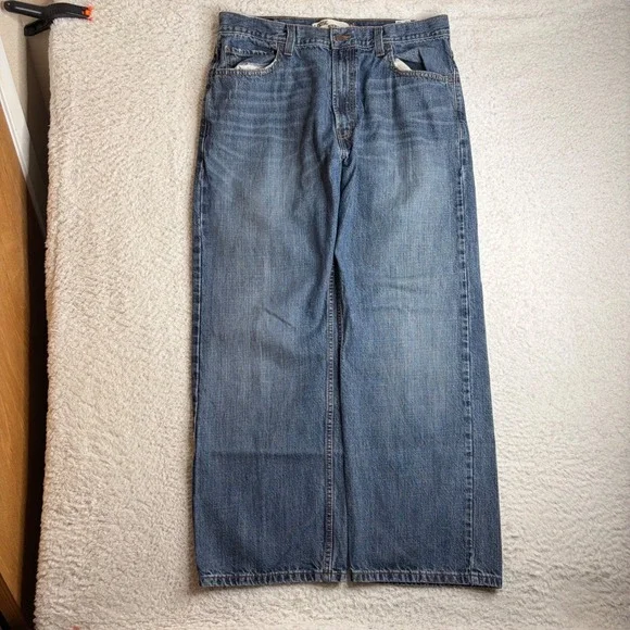 Levis 569 Loose Straight Leg Jeans Mens 36x32 (36x30) Blue Denim Baggy