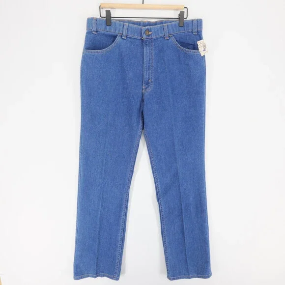 Vintage Levis Action Jeans Mens 36x31 Blue Stretch Straight Leg Made in USA
