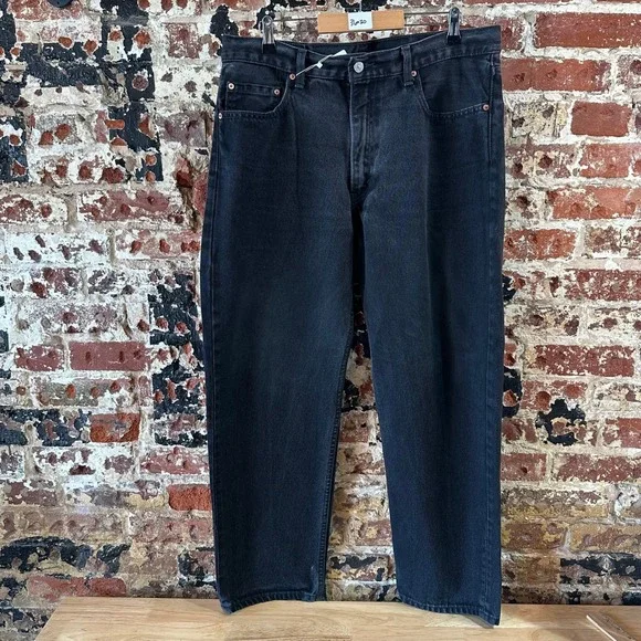 Levis 550 Black Red Tab Relaxed Tapered Mens Jeans 36x30