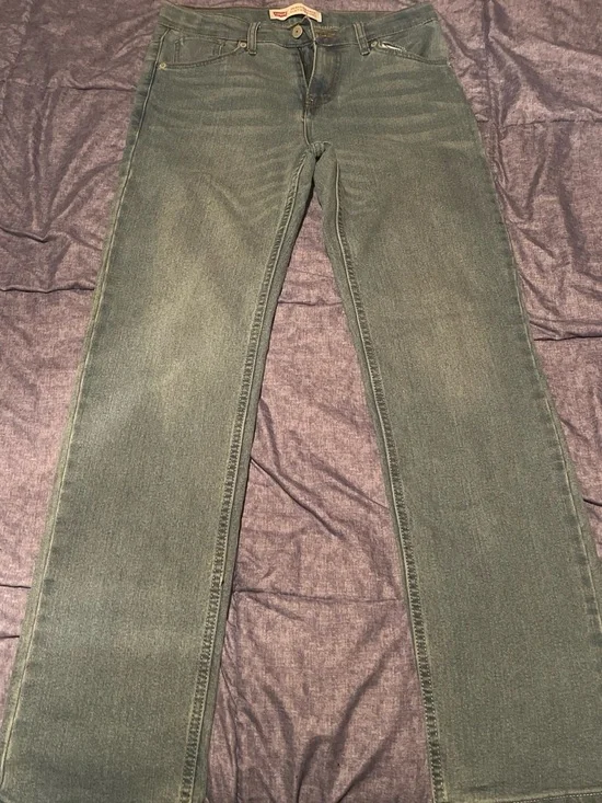 Levi's Slim Straight Jeans in Faded Green