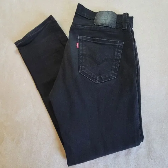 Levi's 511 Slim Fit Jeans Mens 33x30 Black Denim Stretch Streetwear Casual
