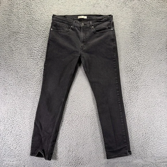 Signature By Levi's Jeans Men 34x30 Black Cotton Denim Straight Slim Fit Stretch