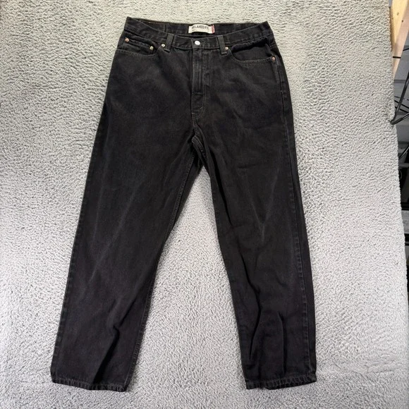 Vintage Levi's 550 Jeans Mens 38x32 Black Cotton Denim Straight Leg Relaxed Fit