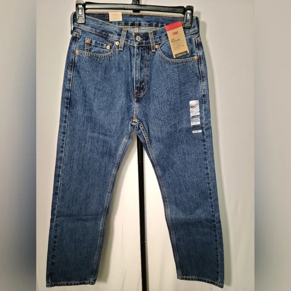 Levi's 505 Regular Fit Blue Jeans Men 30x30 NEW