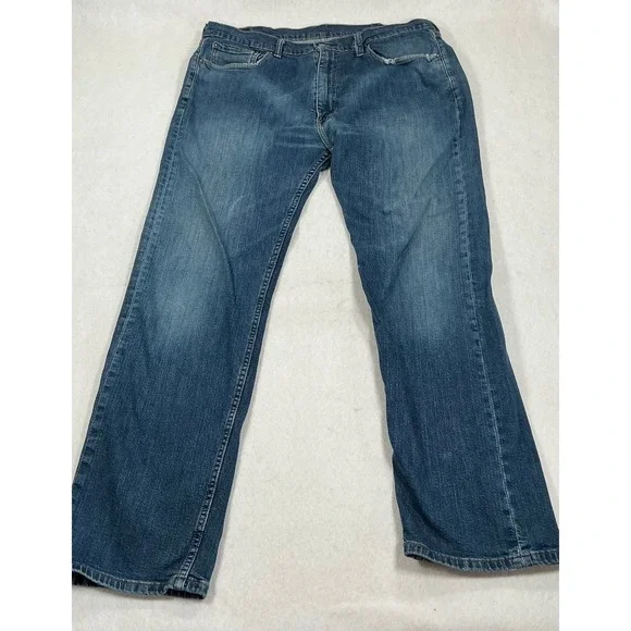 Levis 505 Regular Fit Jeans Mens 38x32 Blue Denim Straight Leg Pants 00505-0487