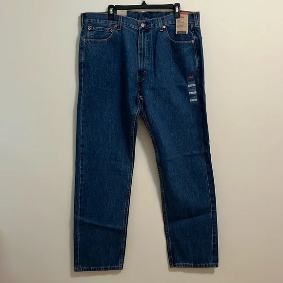 Levi’s 505 regular jeans men’s 40 x 32 blue denim straight leg classic casual