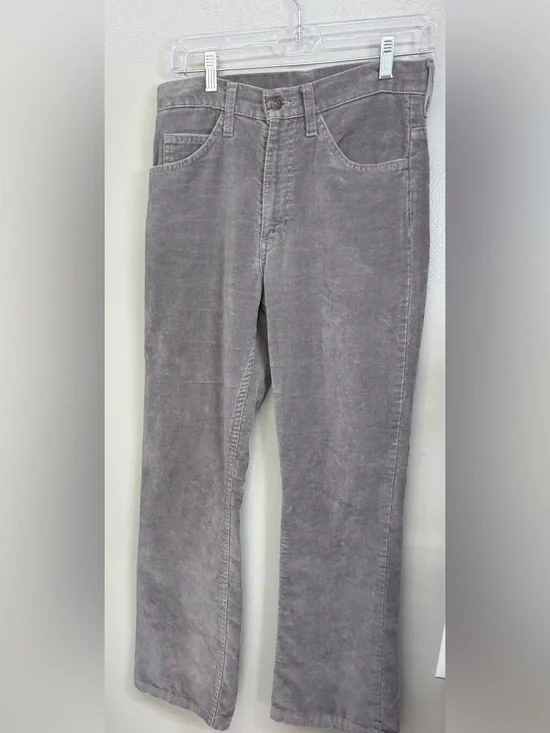 Vintage Levi's Men's Corduroy Pants in Light Gray W29 L32