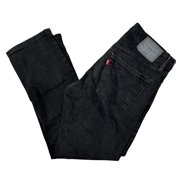 Levi's 559 Relaxed Straight Fit Dark Black Denim Jeans (32x30) Red Tab Dark Wash