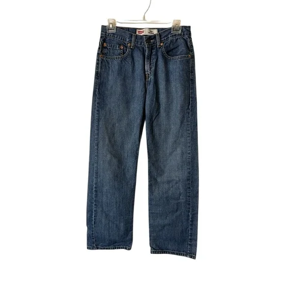 Levis 550 Relaxed Fit Jeans Dark Wash 27x29 Mens Slim Fit 100% Cotton