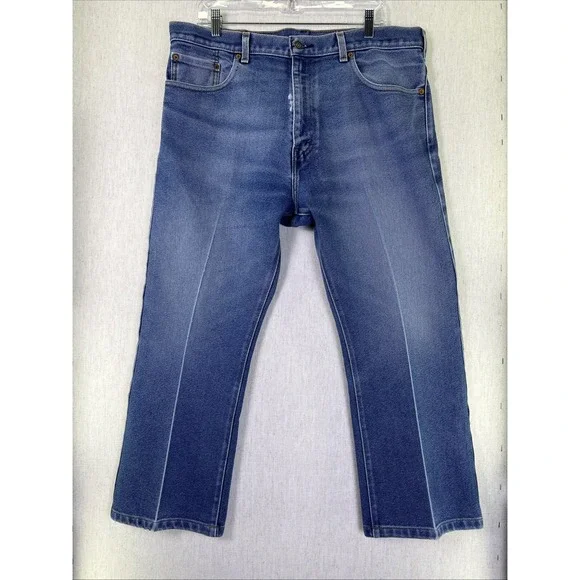 Vintage 90s Levi's 517‎ Men's Pleated Blue Jeans 38x29 (actual 38x25)