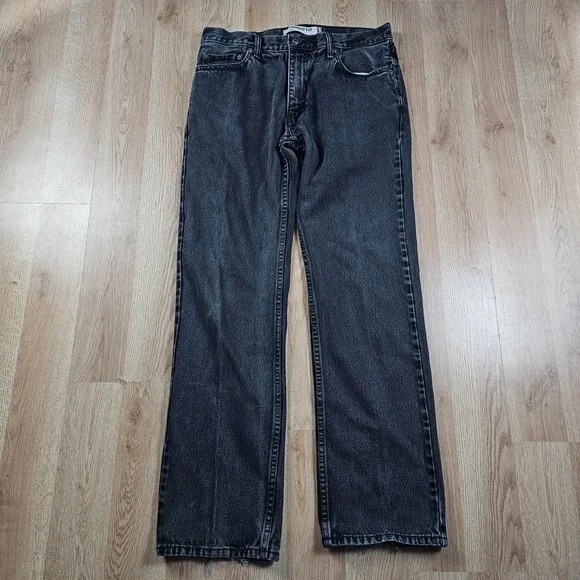 Vintage‎ Levis Jeans Mens 34x34 Black Denim 505 Regular Fit Straight Pants Y2K