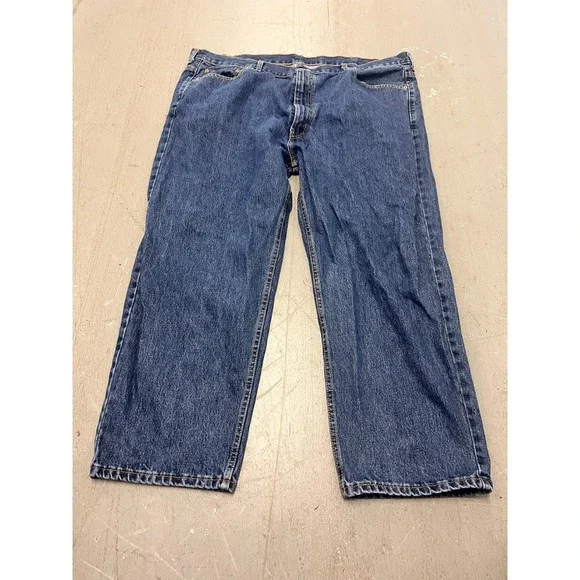 Levi's 550 Jeans Men's Blue Denim Pockets Relaxed Fit Straight Classic‎ - 48X29